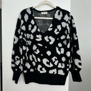 Sweet Lovely by Jen cheetah print sweater